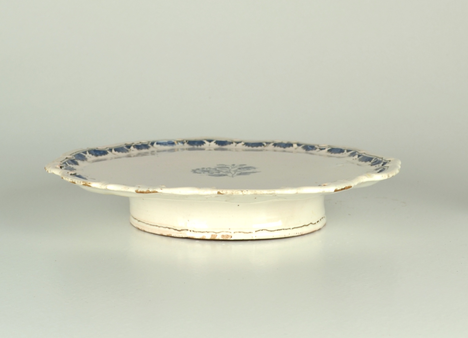 Blue and White Faience Salver