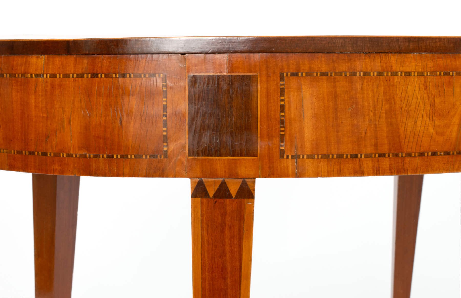 George III Satinwood Inlaid Oval Table, c. 1790