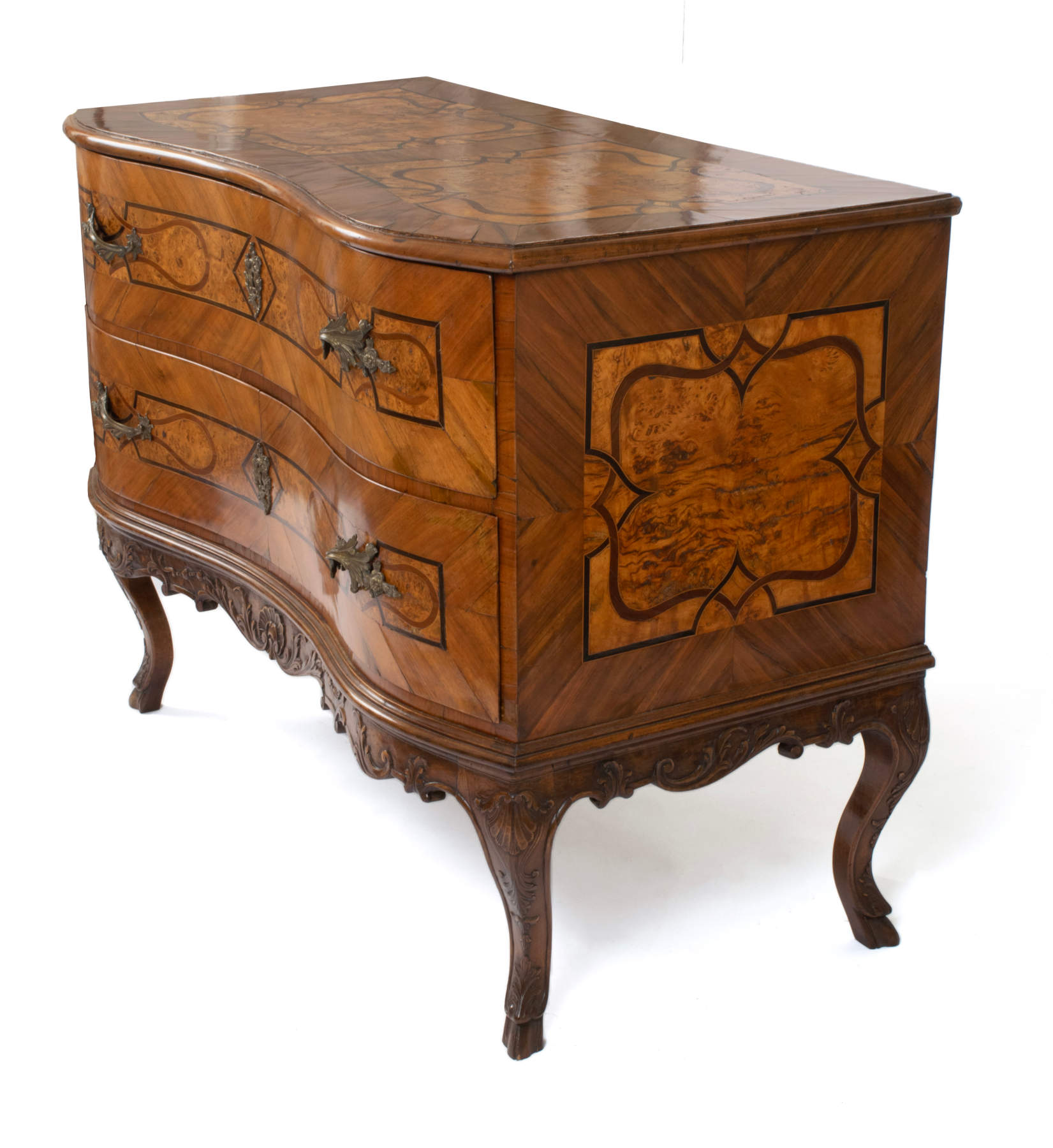 Italian Rococo Parquetry Chest of Drawers, c. 1760