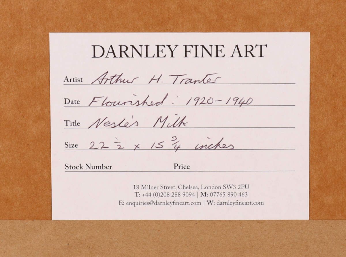 Arthur H Tranter (British, fl. 1920-1940) "Nestle's Milk" Original Atwork