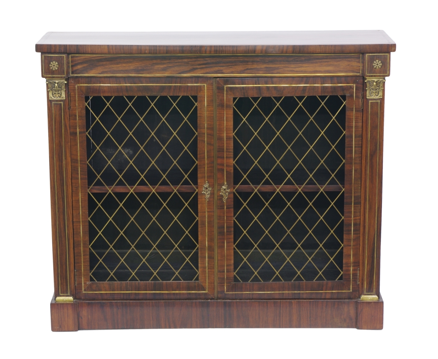Regency Rosewood Bookcase Cabinet, c. 1820