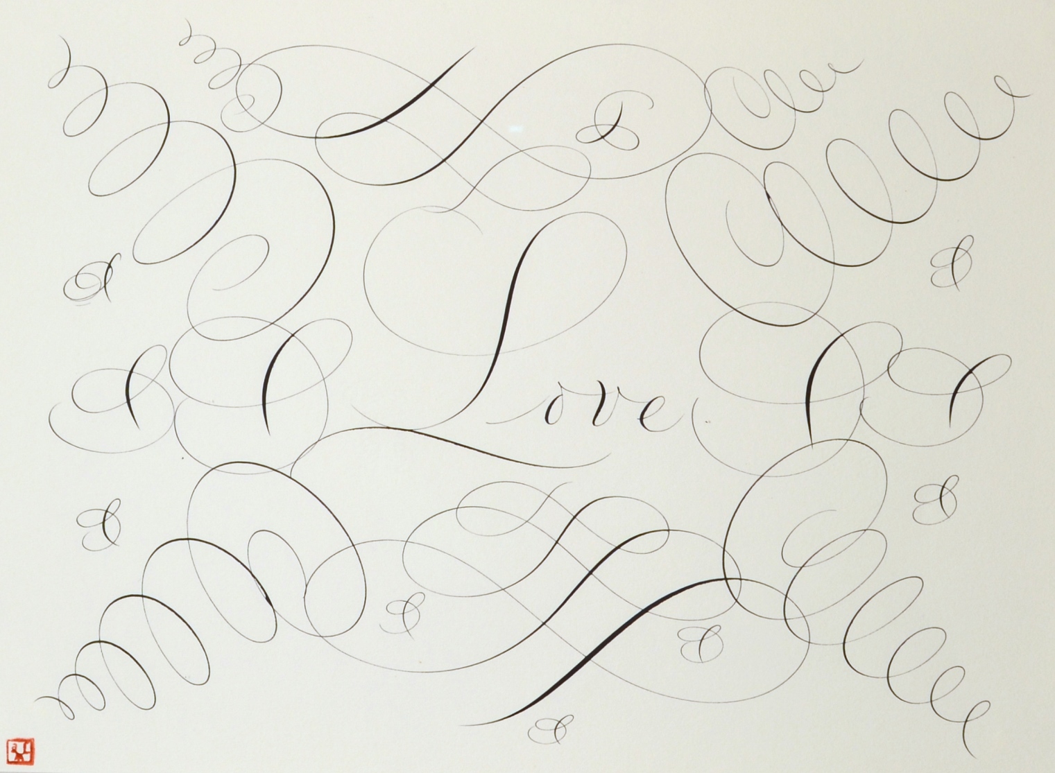 "Calligraphic Drawing, Love"