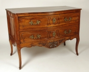 View 8: Louis XV Walnut Serpentine Chest of Two Drawers