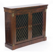 View 2: Regency Rosewood Bookcase Cabinet, c. 1820