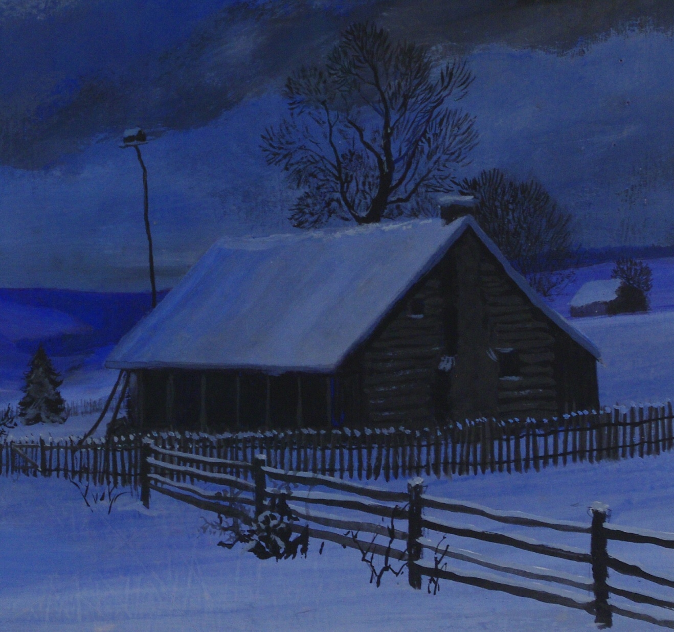 Frederick Rushing Roe (1883- 1947) American, "Winter Night"