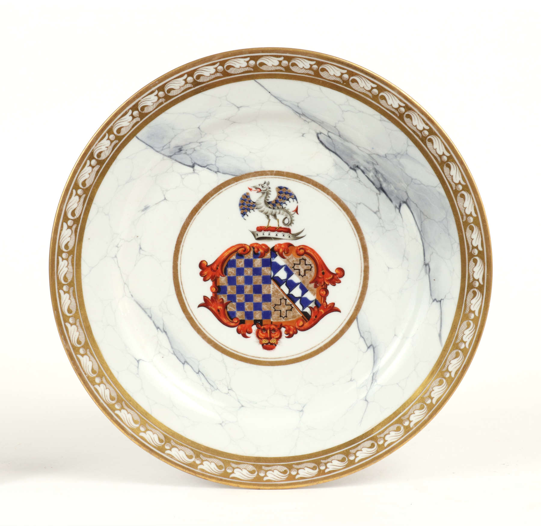 Pair of Barr, Flight & Barr Worcester Armorial Plates, c. 1810