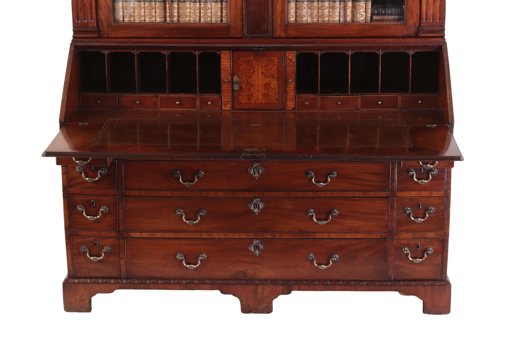 Large Irish George III Mahogany Secretary Bookcase, c. 1780