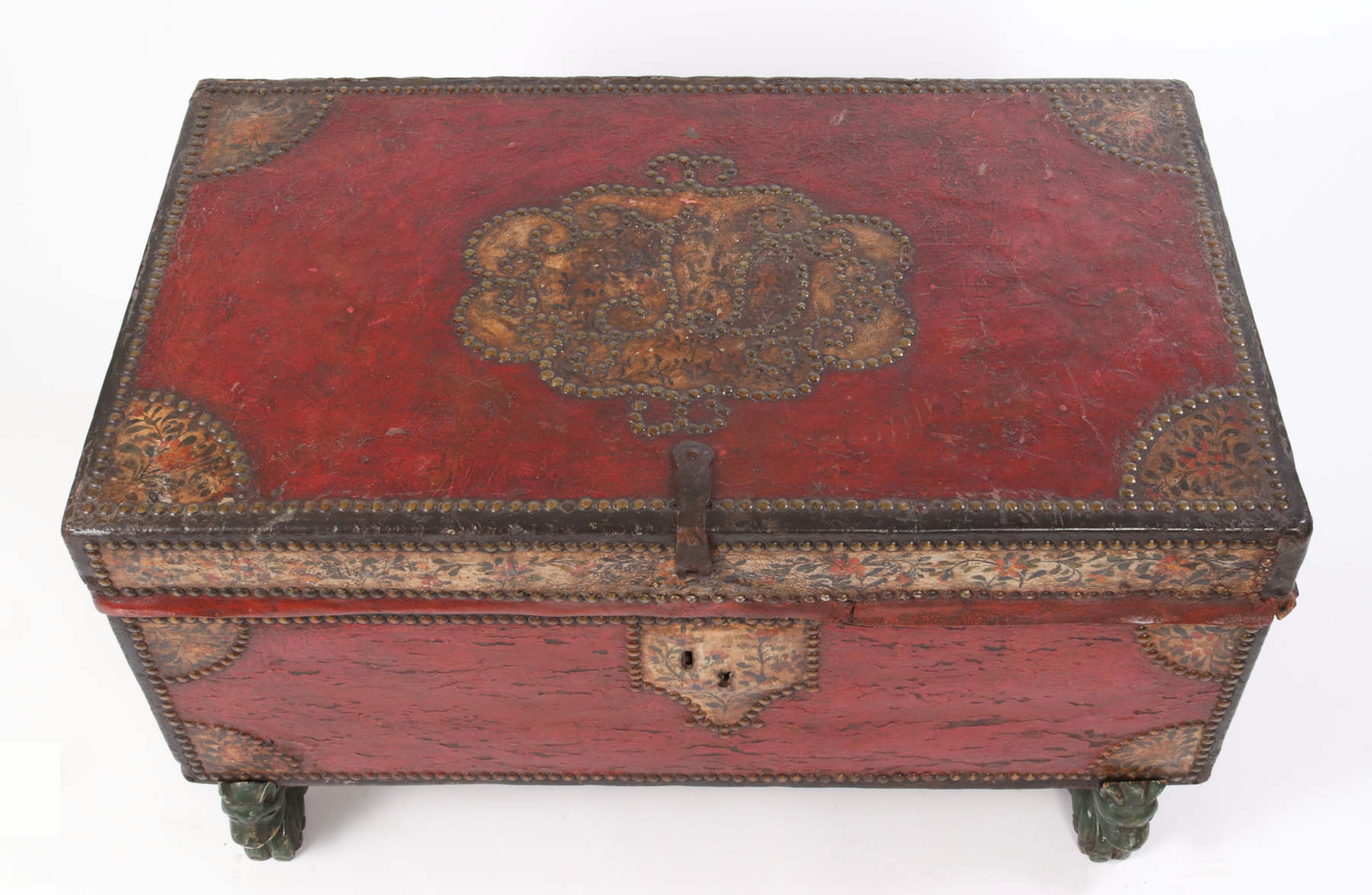 Chinese Export Leather Trunk, c. 1820