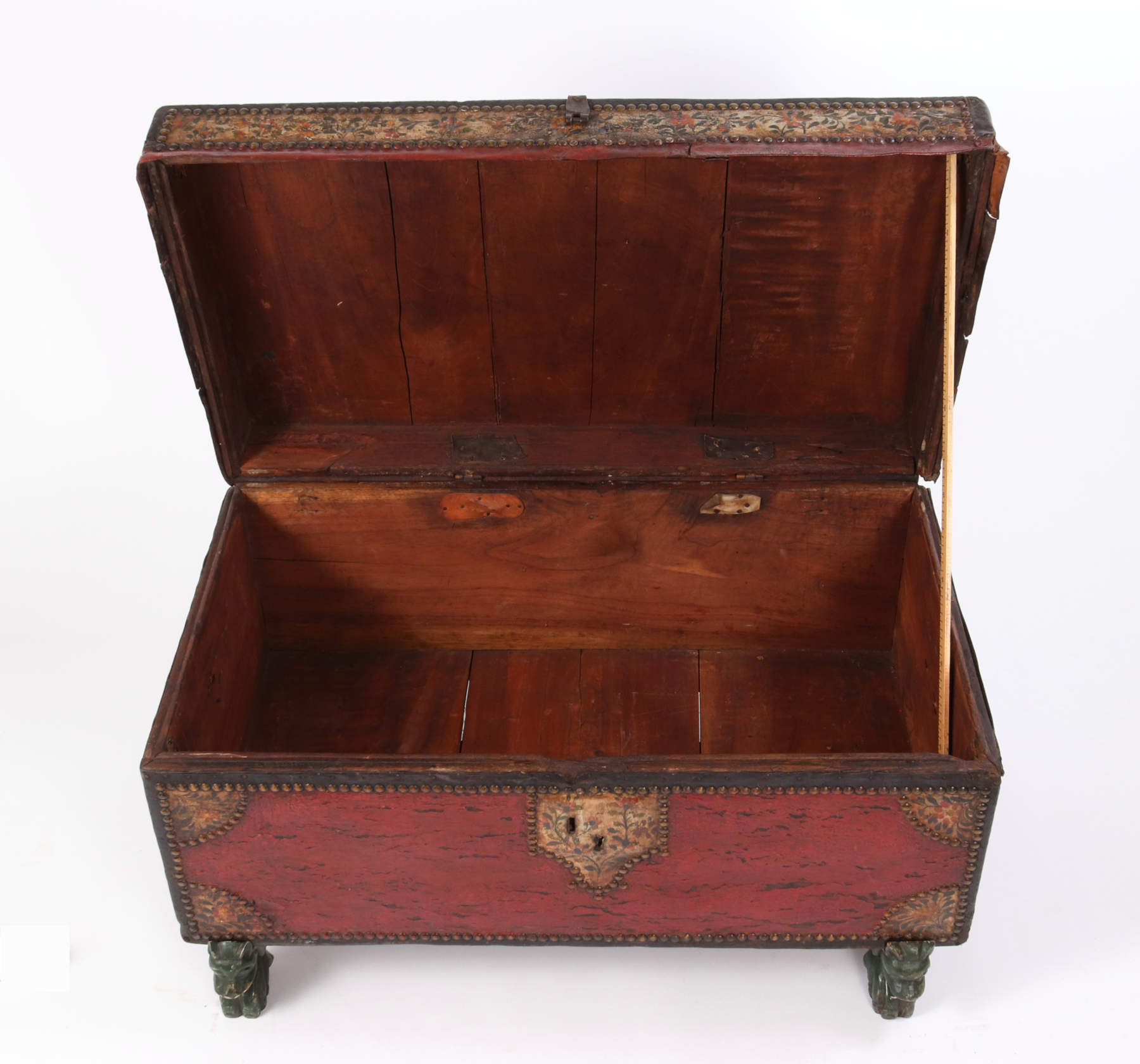 Chinese Export Leather Trunk, c. 1820