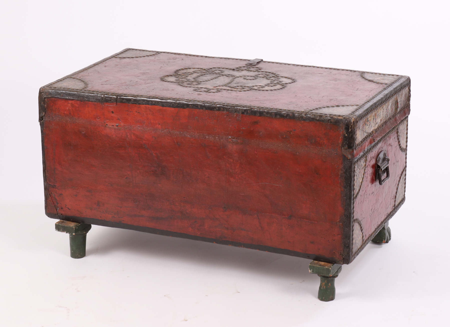 Chinese Export Leather Trunk, c. 1820