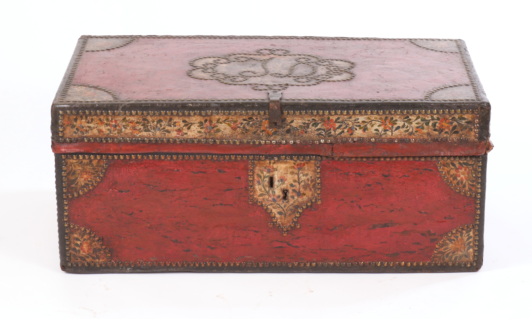 Chinese Export Leather Trunk, c. 1820