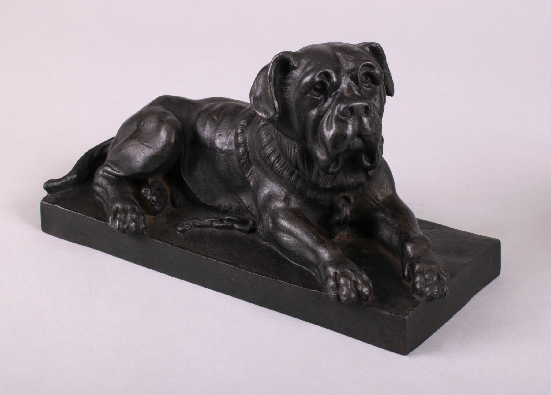 Pair of Cast Iron Mastiffs, mid 19th c.