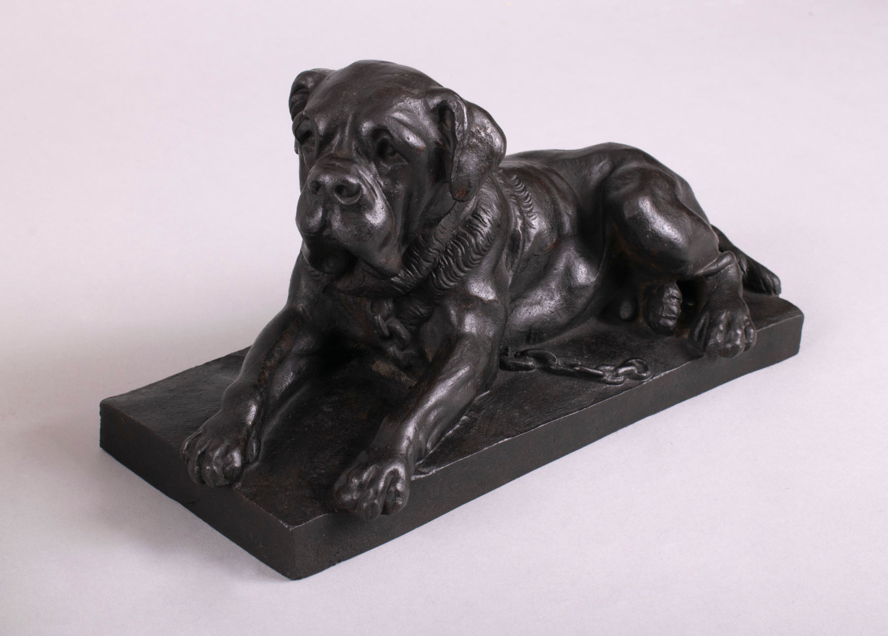 Pair of Cast Iron Mastiffs, mid 19th c.