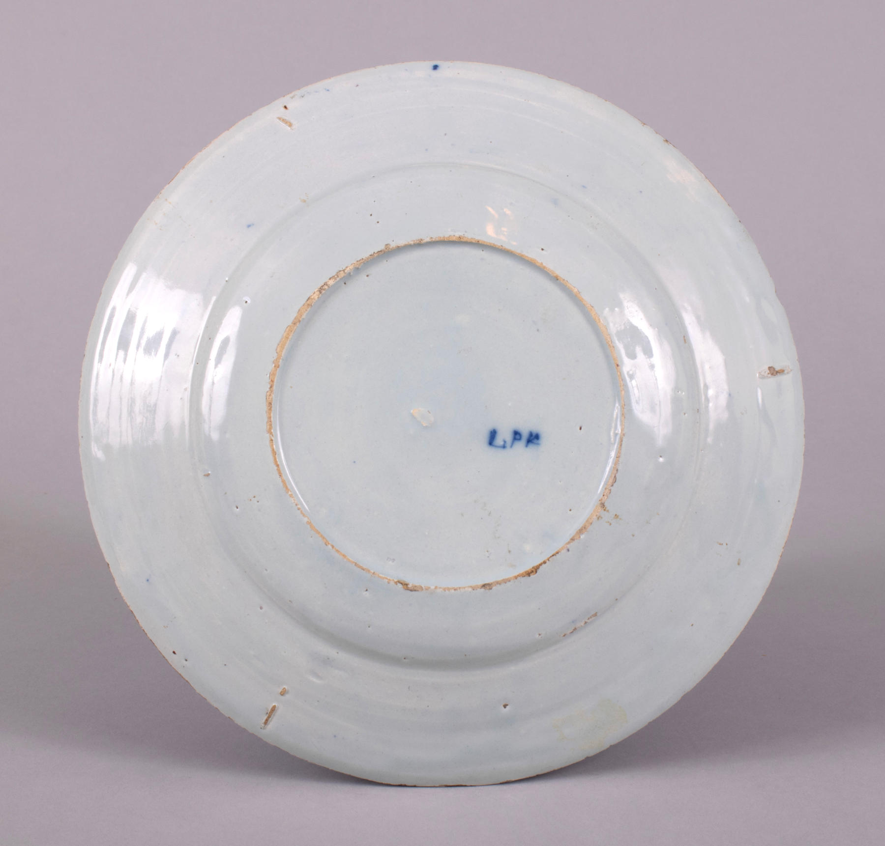 Dutch Delft Blue and White Biblical Plate, c. 1760-80