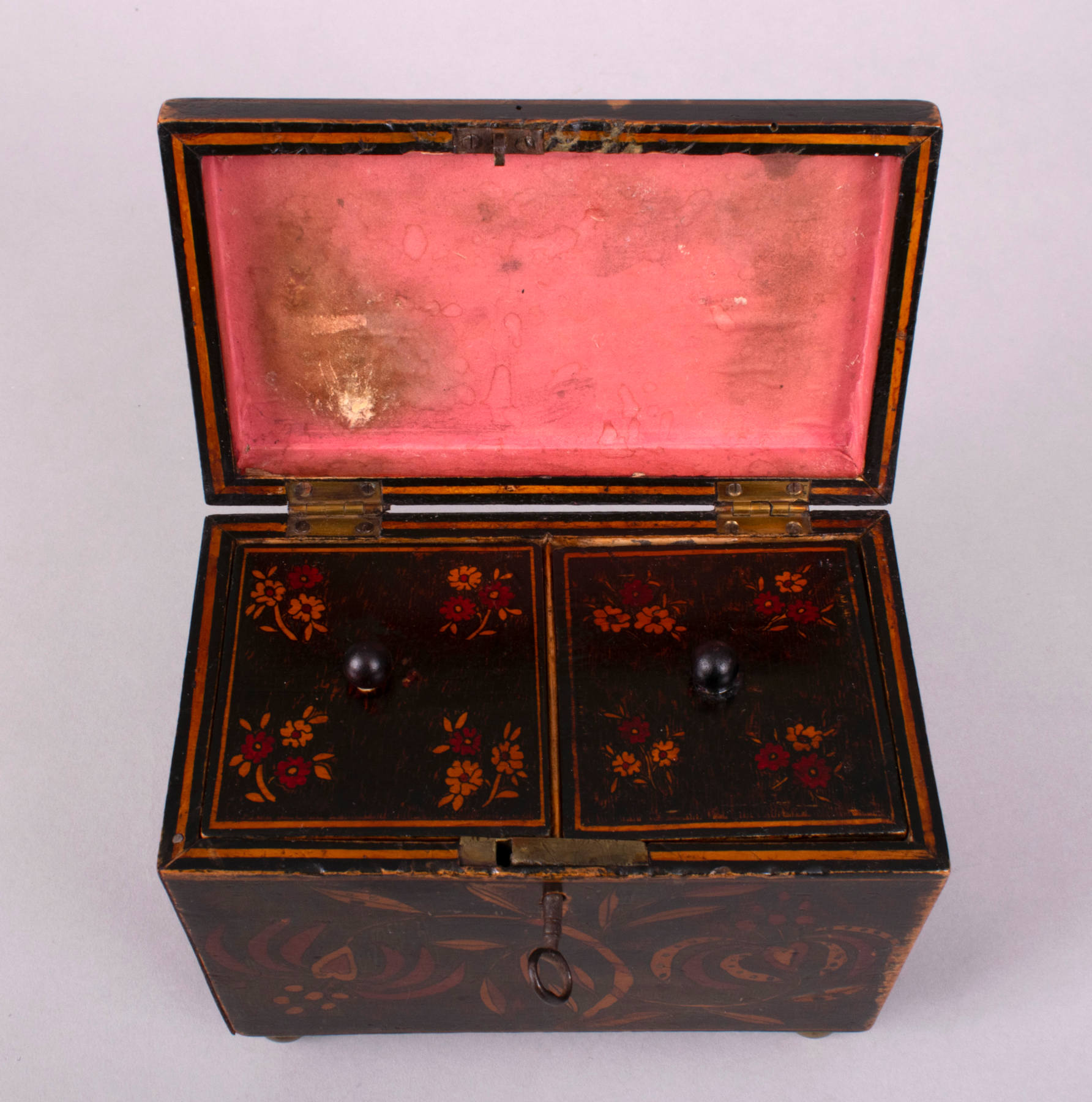 Regency Painted Tea Caddy, c. 1810-20