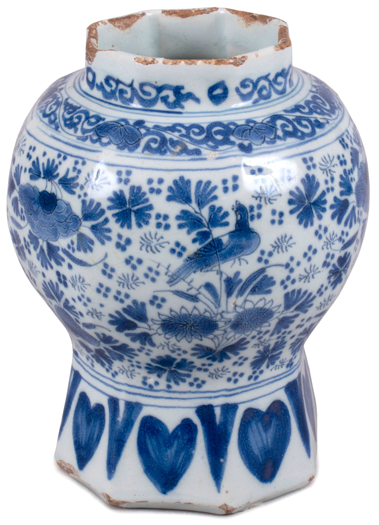 Blue and White Delft Vase, c. 1680