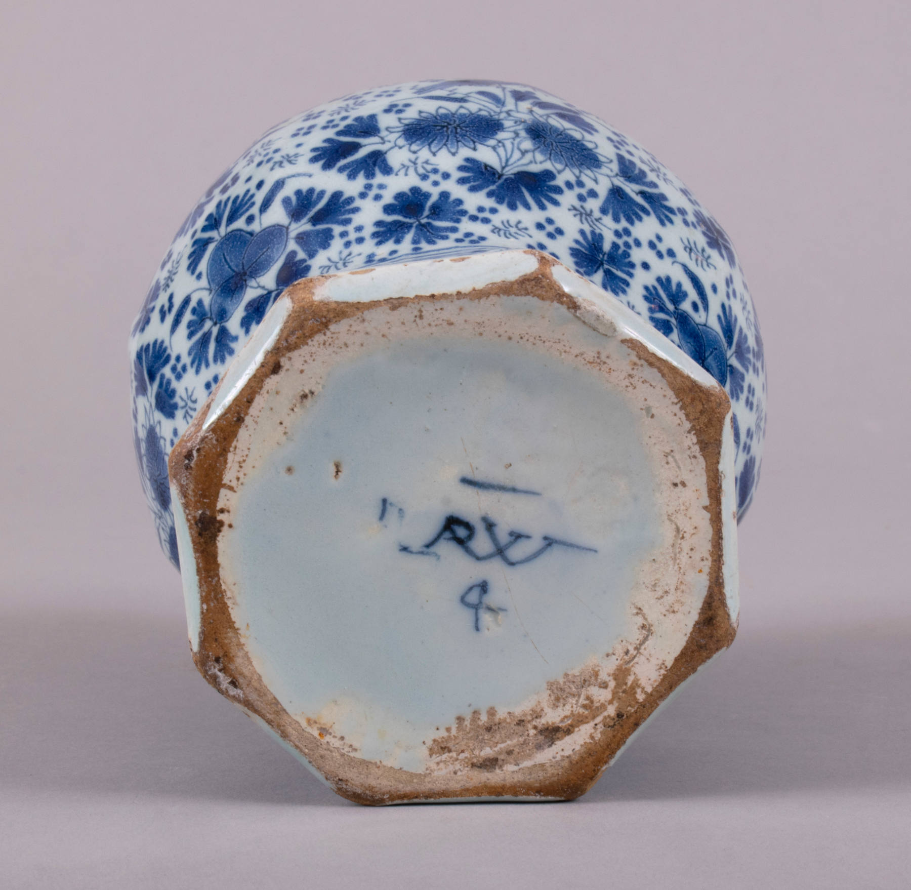 Blue and White Delft Vase, c. 1680