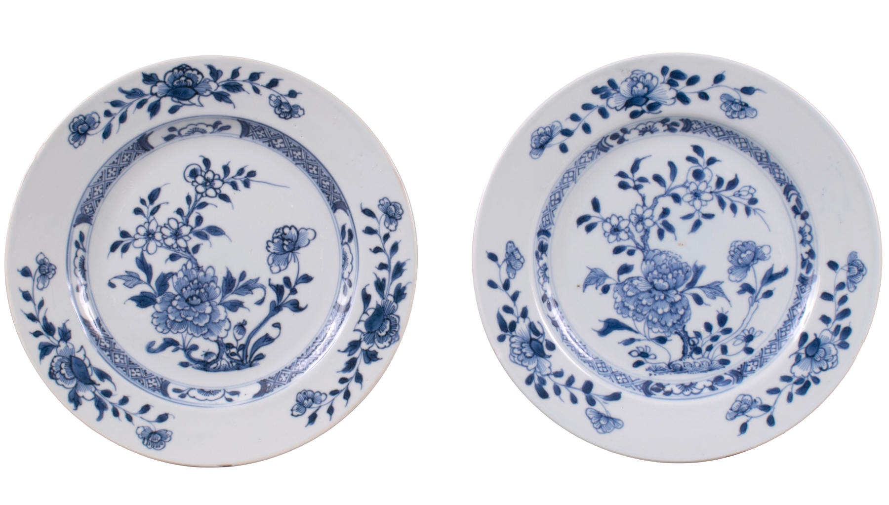 Pair of Chinese Export Plates from "The Nanking Cargo", c. 1751