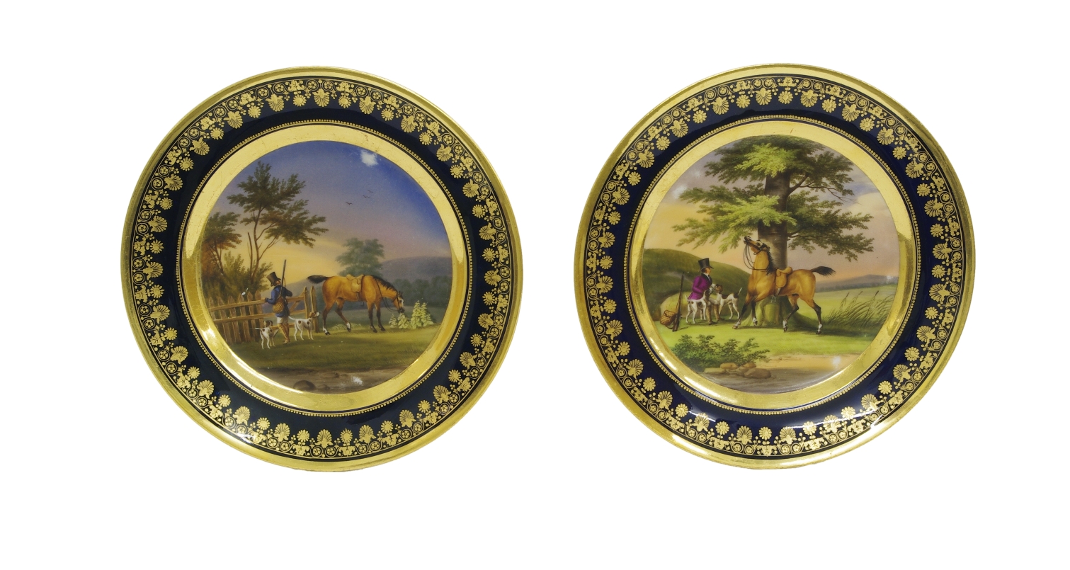 Pair of Old Paris Cabinet Plates, c. 1820