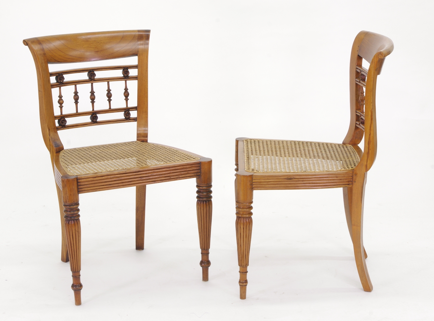 Set of Six British Colonial Dining Chairs, c. 1830