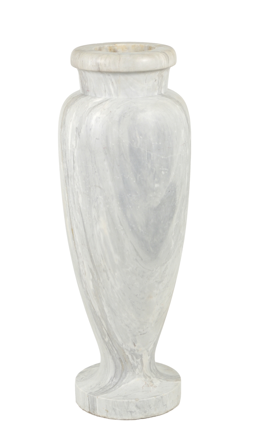 Art Deco Carrara Marble Floor Vase, c. 1930