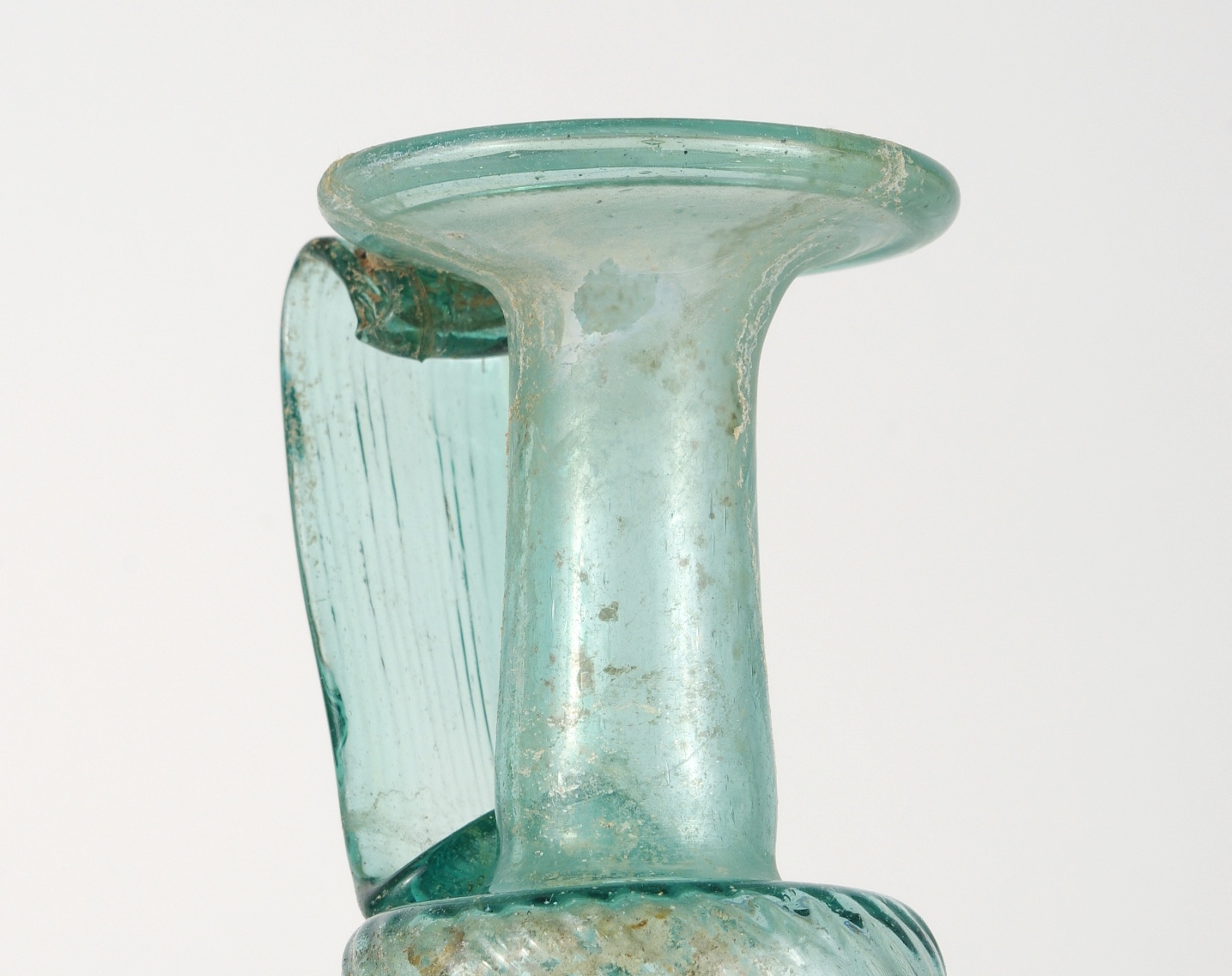 Early Byzantine Blown Glass Jug, Late 4th-Mid 5th Century AD