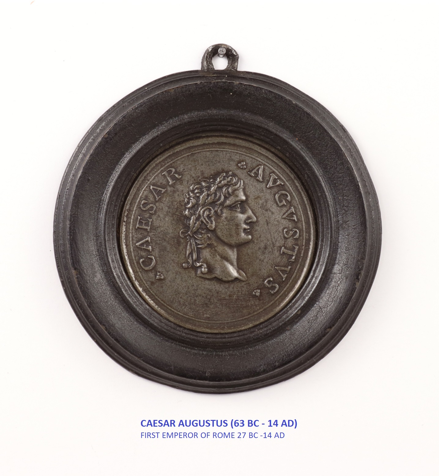 Set of Six Grand Tour Spelter Medallions, Mid 19th c.