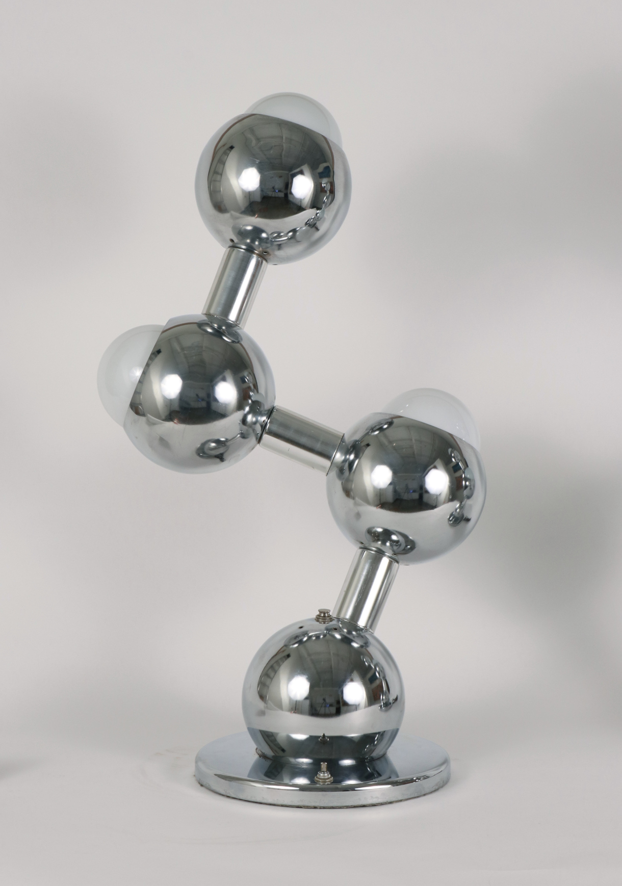 Pair of Chrome "Molecule" Lamps, c. 1970