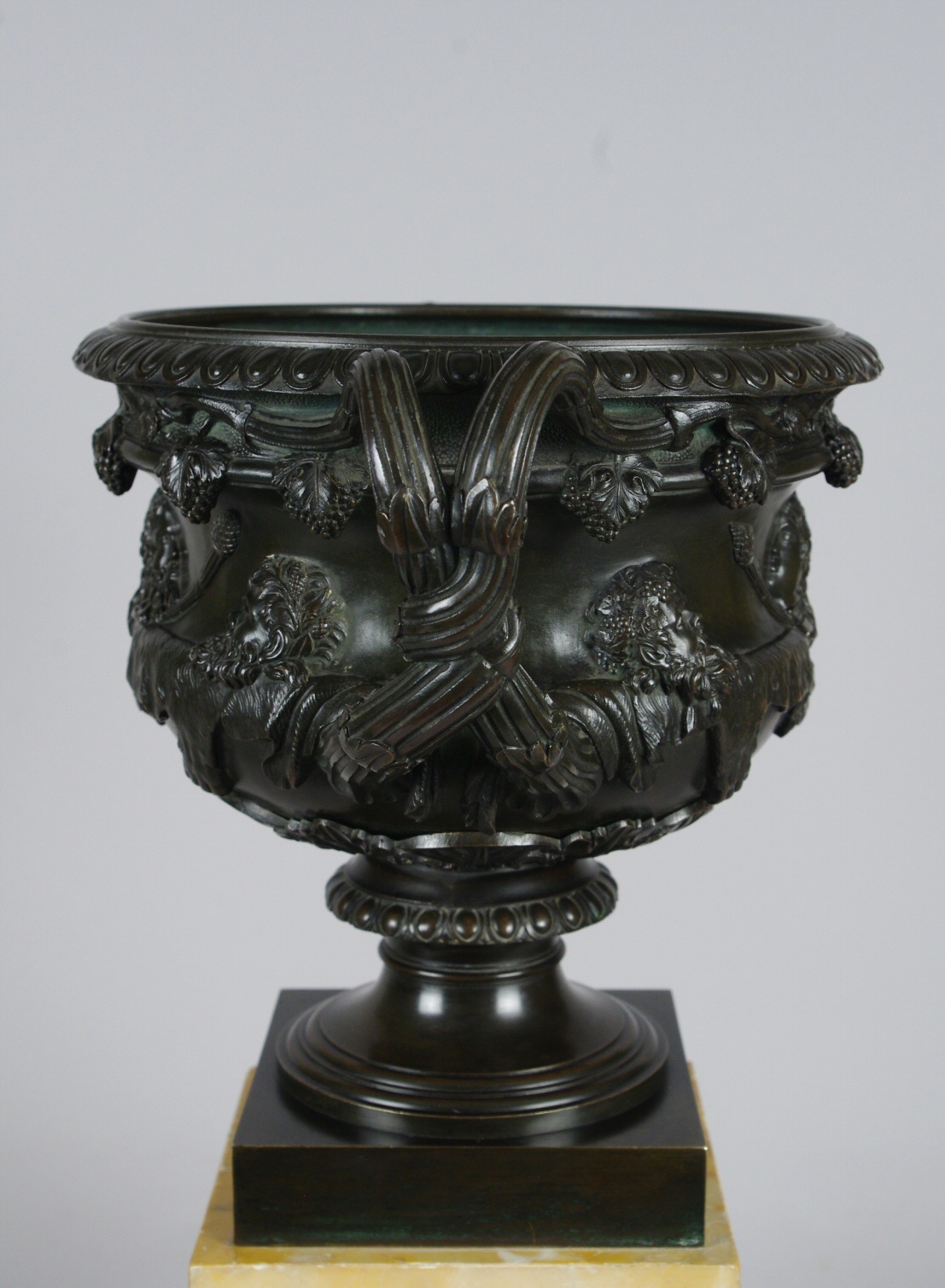 Fine Bronze and Sienna Marble Warwick Vase