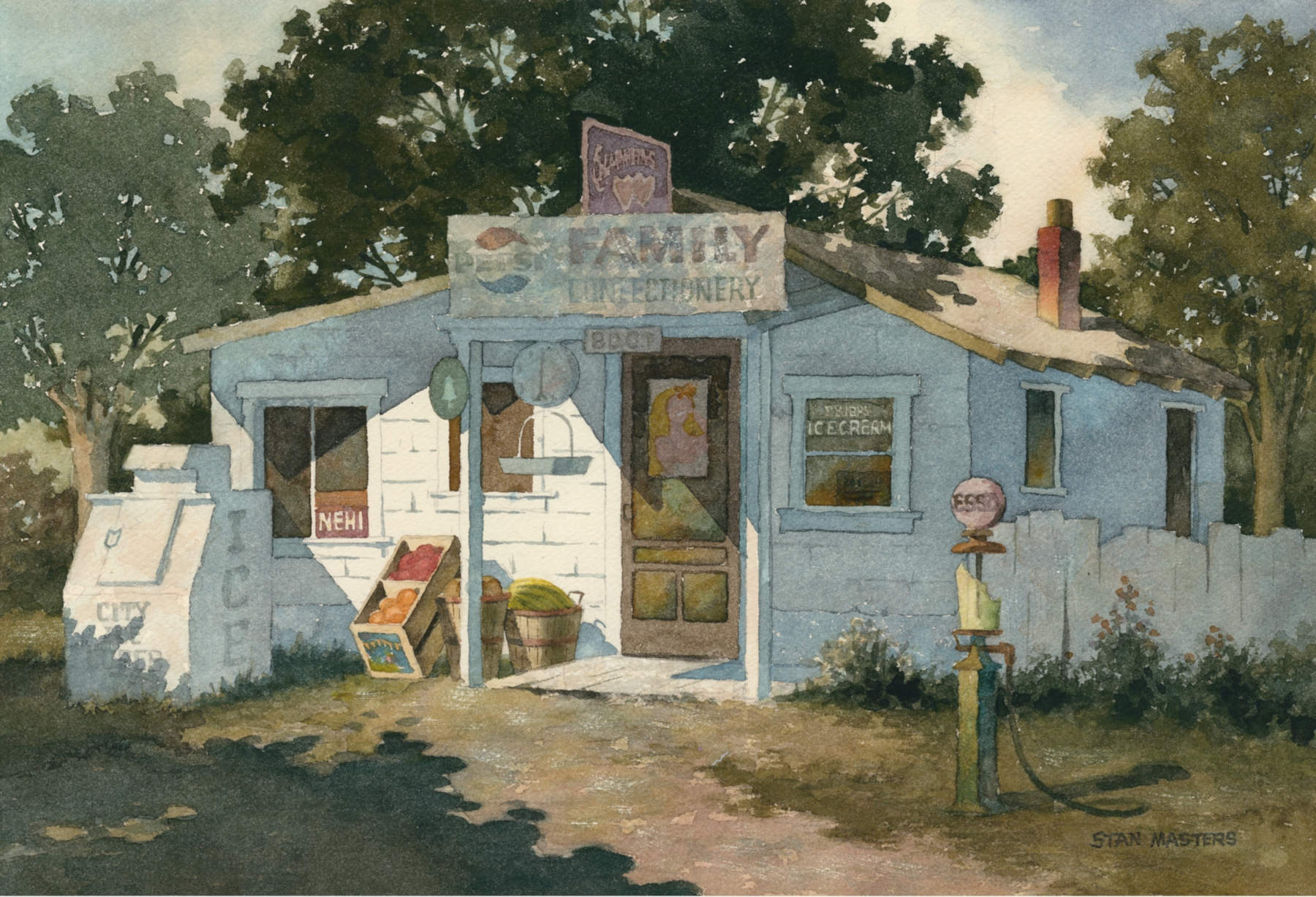 Stan Masters (1922-2005) "Family Confectionery" 12" x 18"