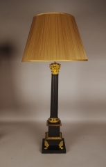 View 1: Empire Style Bronze and Ormolu Column Lamp