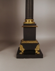 View 3: Empire Style Bronze and Ormolu Column Lamp