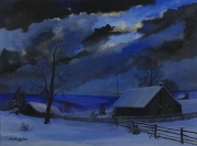 View 1: Frederick Rushing Roe (1883- 1947) American, "Winter Night"