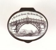 View 7: Enamel Patch Box, "A Present from the Iron Bridge" c. 1790