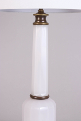 View 3: White Opaline Column Lamp, 19th c.