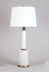 View 4: White Opaline Column Lamp, 19th c.
