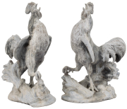 View 1: Pair of Lead Roosters, 20th c.