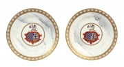 View 1: Pair of Barr, Flight & Barr Worcester Armorial Plates, c. 1810