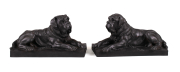Pair of Cast Iron Mastiffs, mid 19th c.