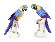 View 1: Pair of Large Samson Porcelain Parrots, 20th c.