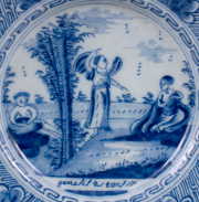 View 3: Dutch Delft Blue and White Biblical Plate, c. 1760-80