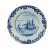 View 1: Delft Plate Commerating the Battle of Dogger Bank, c. 1781