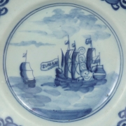 View 3: Delft Plate Commerating the Battle of Dogger Bank, c. 1781