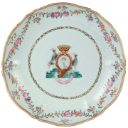 Chinese Export Armorial Shallow Bowl, c. 1765