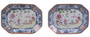 Pair of Chinese Export Platters from the Van Cortlandt Service, c. 1770