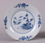View 2: Pair of Chinese Export Porcelain Blue and White Plates, c. 1750