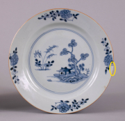 View 3: Pair of Chinese Export Porcelain Blue and White Plates, c. 1750