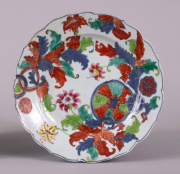View 3: Pair of Chinese Export Pseudo Tobacco Leaf Plates, c. 1775
