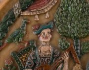 View 2: Large Wax Portrait Medallion, Dated 1752