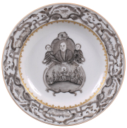Chinese Export Plate with a Portrait of Martin Luther, c. 1745